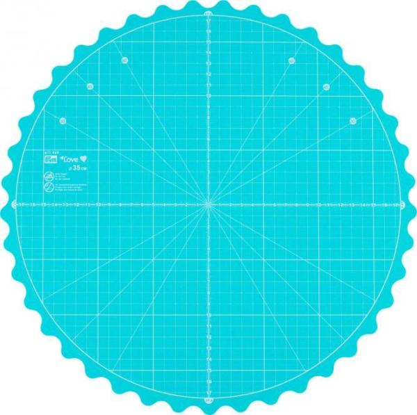 Prym Love Drehbare Schneidematte Rund Ø 35 cm in Mint 611469